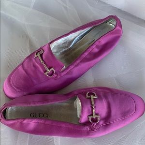 Gucci Satin Horsebit Loafer
